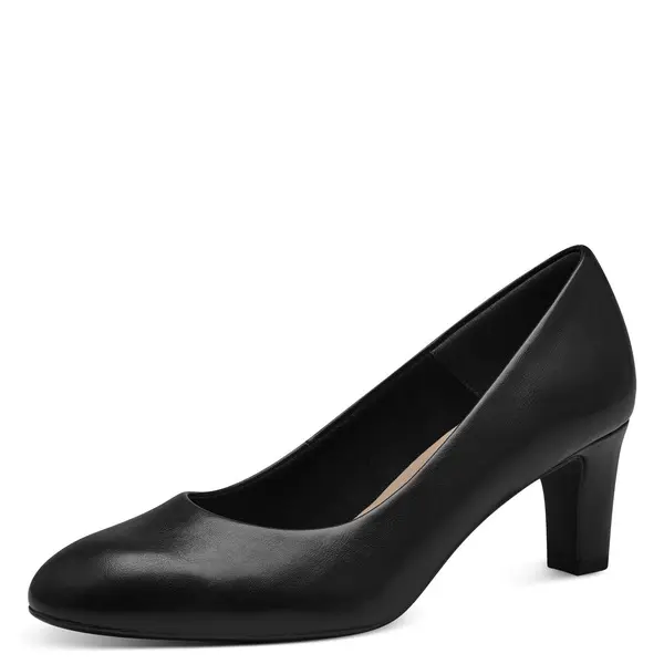 Leather Platform Heeled Leather Pump