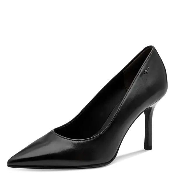 Leather Pointed-Toe Stiletto Pumps