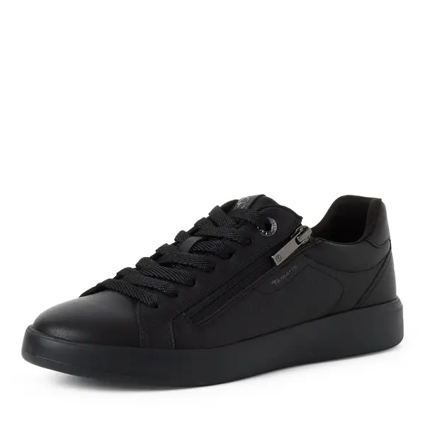 Minimalist Leather Sneakers with Zipper