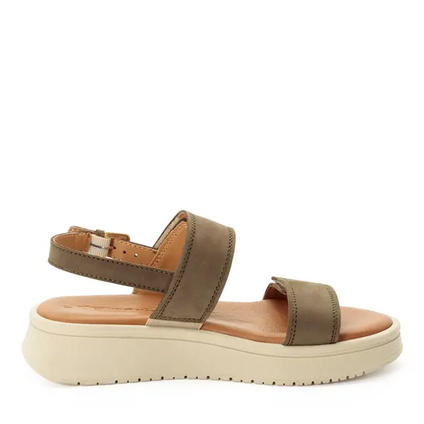 Criss-Cross Platform Lug-Sole Sandals