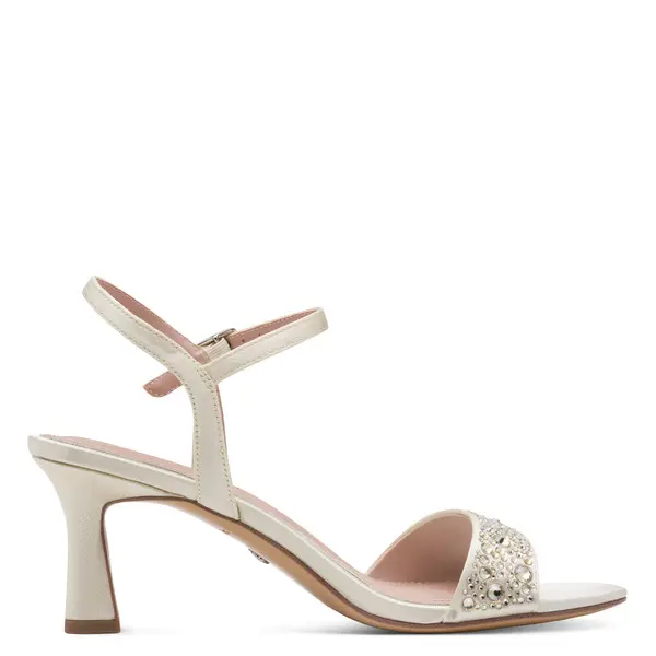 Jewel-Embellished Kitten Heel Sandals