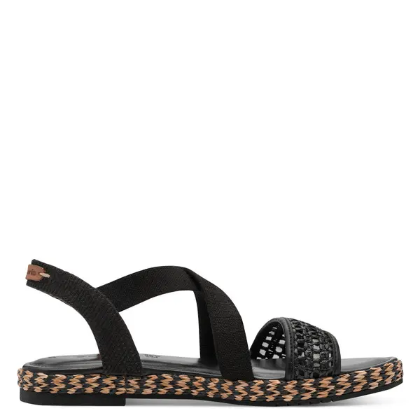 Woven Cross-Strap Espadrille Flat Sandals
