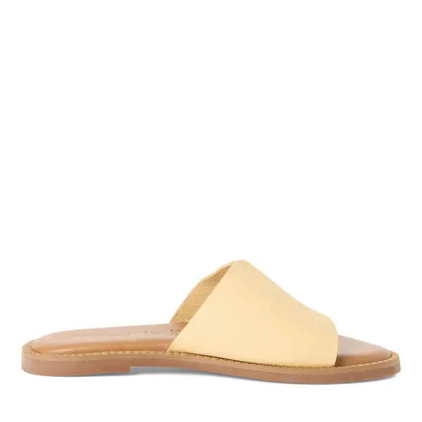 Minimalist Leather Cut-Out Slide