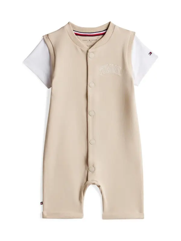 Outline Logo Embroidery Two-Tone Shortall Image