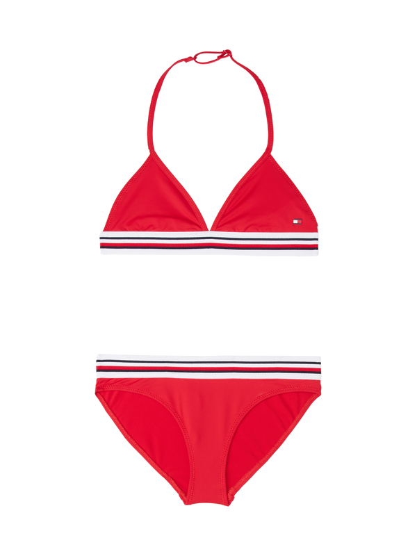 Striped Band Triangle Bikini Swim Set 