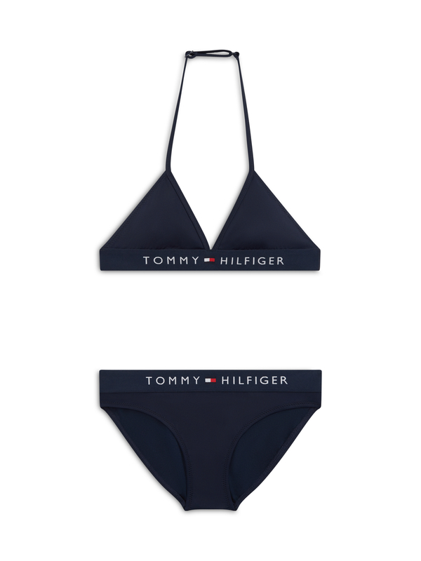Kids Girls Logo Band Triangle Bikini Swim Set 