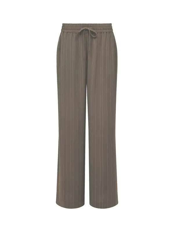 Pinstripe Wide Leg Trousers