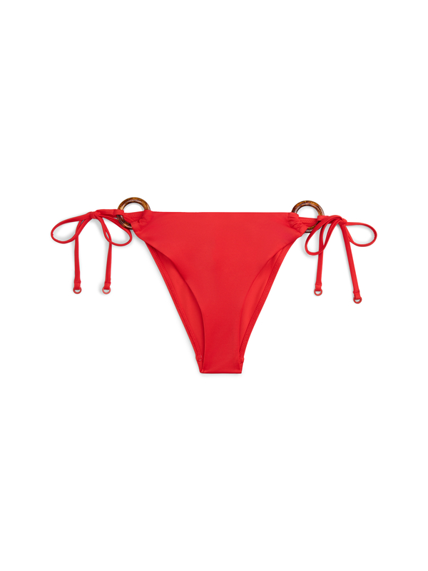 Tie-Side Bikini Bottoms with Ring Detail