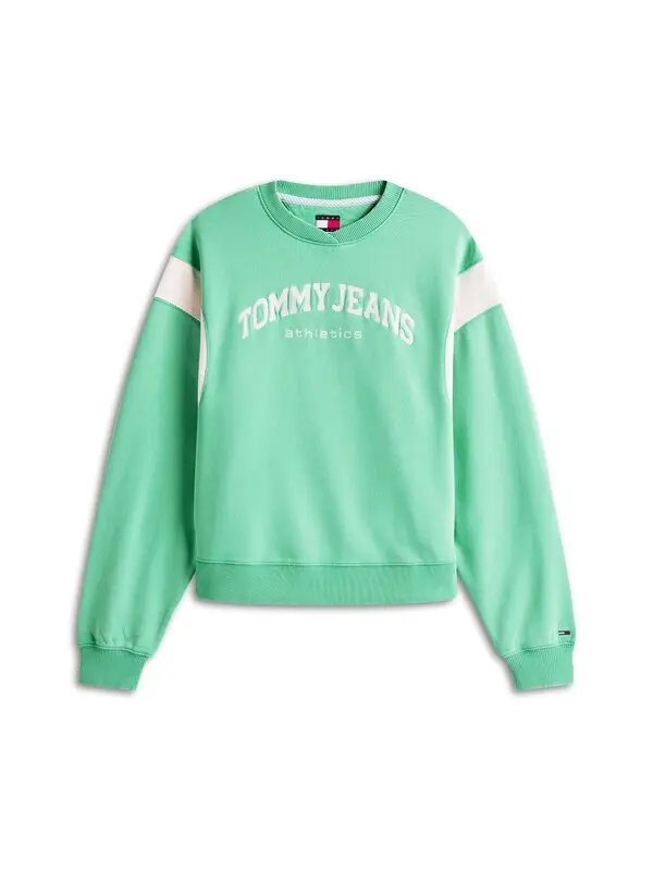 Cropped Sweatshirt with Teal Arch Logo