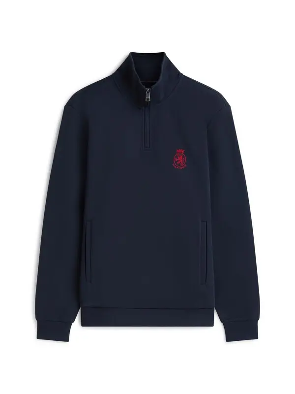 TH Crest Embroidery Quarter-Zip Jumper