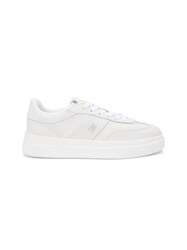 Leather TH Monogram Court Sneakers