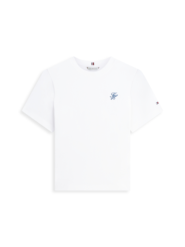 Logo Embroidery Jersey Crew Neck T-Shirt
