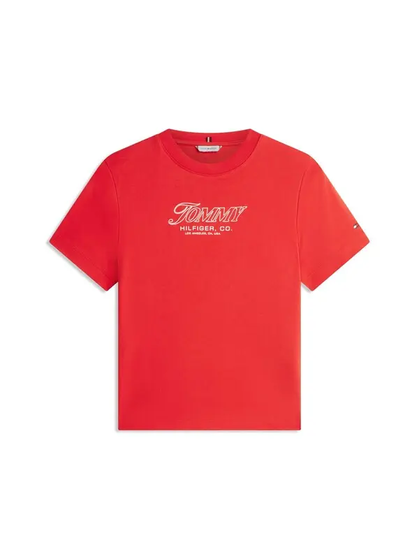 Regular Fit Cotton T-shirt with Chest Logo Graphic