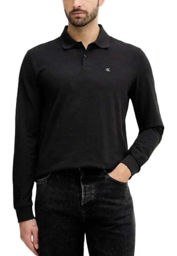 Monogram Long Sleeve Polo Shirt