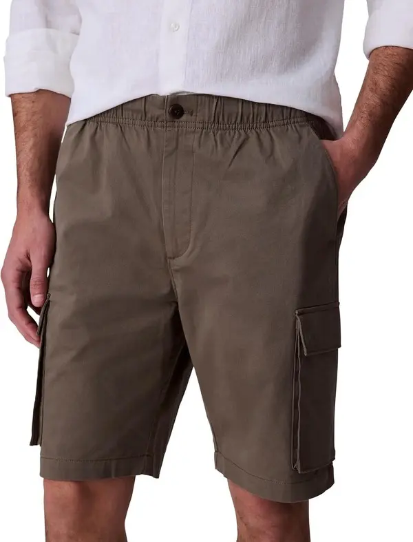 Cotton Pull-on Knee Length Cargo Shorts