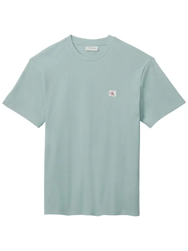 Waffle Stitch Monogram Short Sleeve T-Shirt