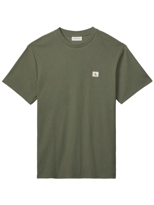 Waffle Stitch Monogram Short Sleeve T-Shirt