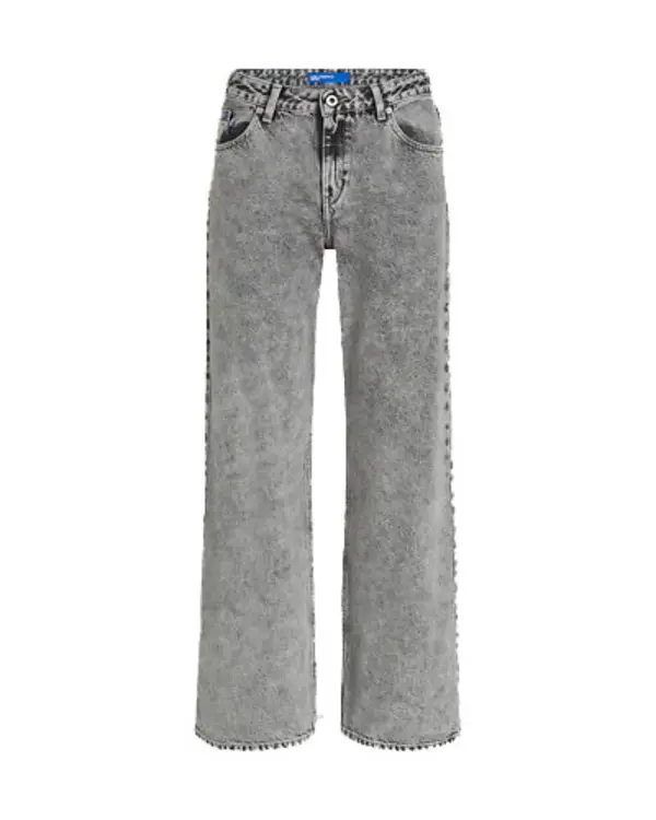 Relaxed Fit High Waist Denim Trousers