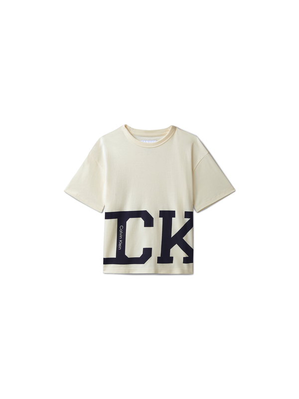 Kids Boys Oversized Hem Logo Short Sleeve T-Shirt