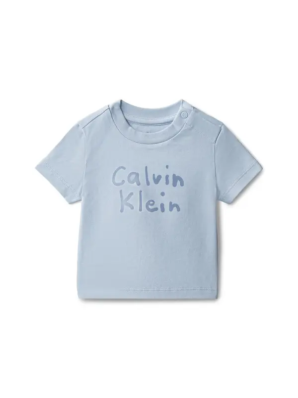 Kids Boys Handwritten Logo Baby Short Sleeve T-Shirt