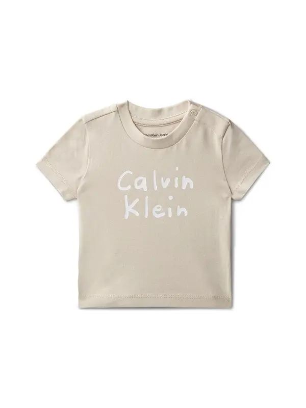 Kids Boys Handwritten Logo Baby Short Sleeve T-Shirt