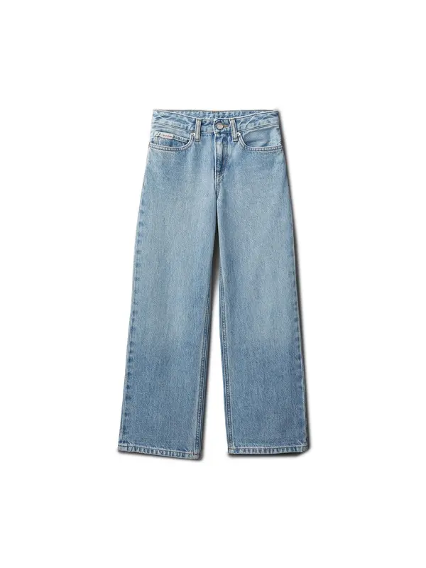 Kids Girls High Rise Wide Leg Jeans