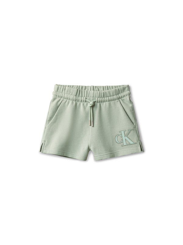 Kids Girls Monogram Embroidered Sweatshorts