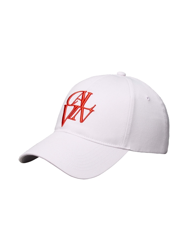 Baseball Cap with Oversized White Graphic Logo