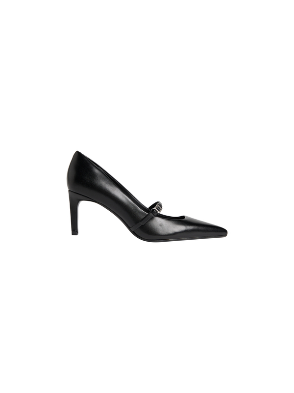 Leather Pointed-Toe Mary Jane Pumps