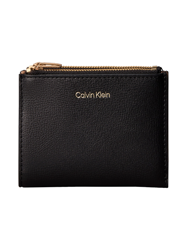 Minimalist Pebbled Zip-Around Card Wallet