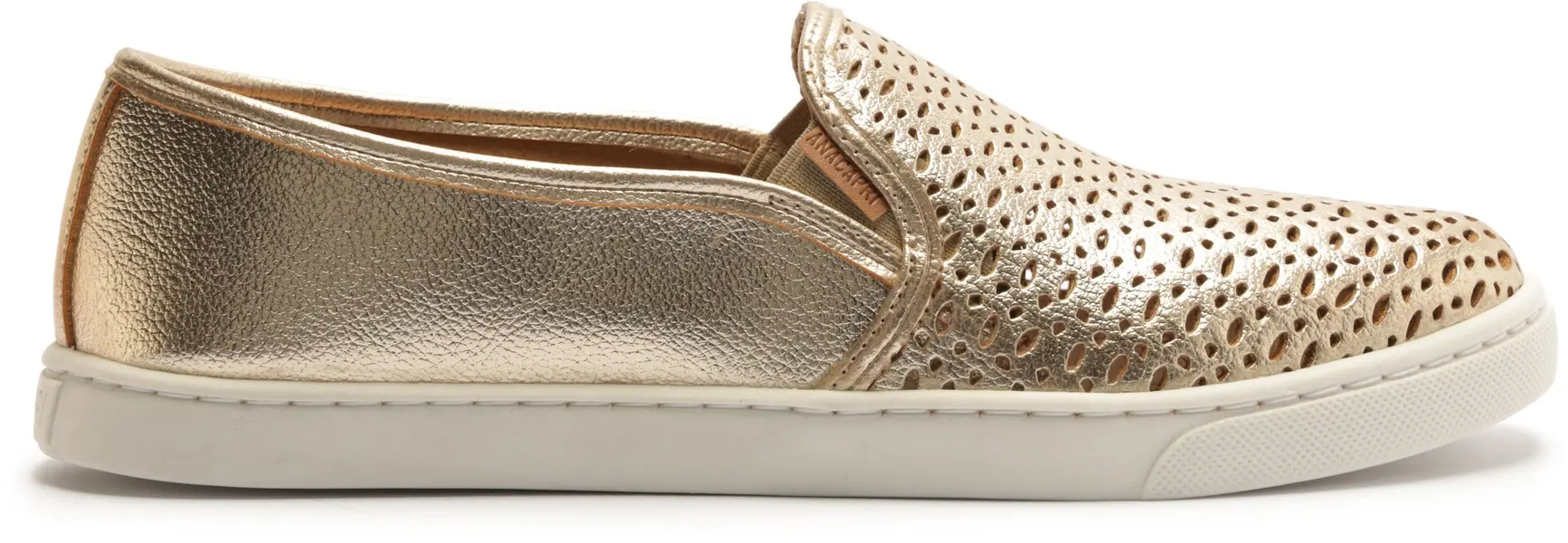 Perforated Metallic Slip-On Sneakers Image