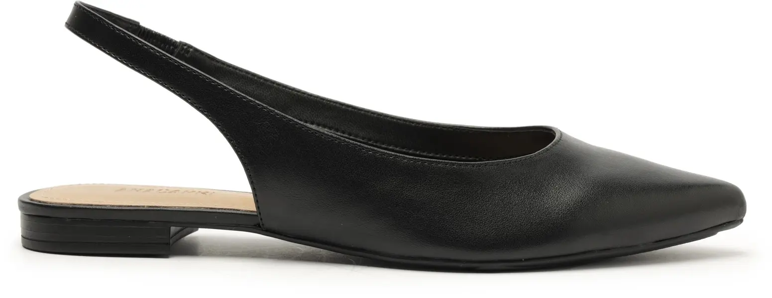 Soft Leather Slingback Pointed-Toe Ballerinas Image