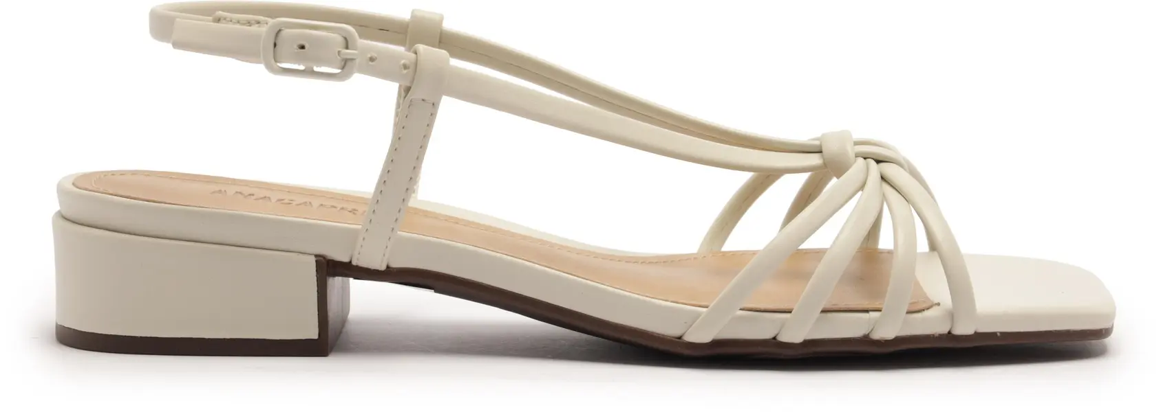 Low Block Heel Sandal with Knot Detail Image