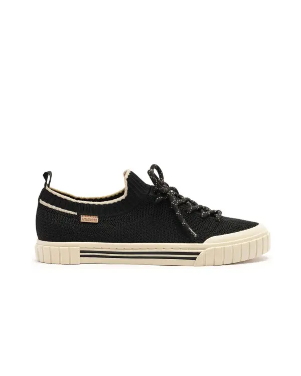 Knit Lace-Up Sneaker with Contrast Trim Image