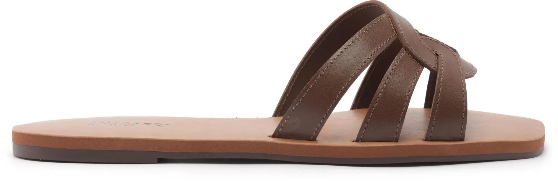 Flat Slipper with Tanned Leather Straps Image