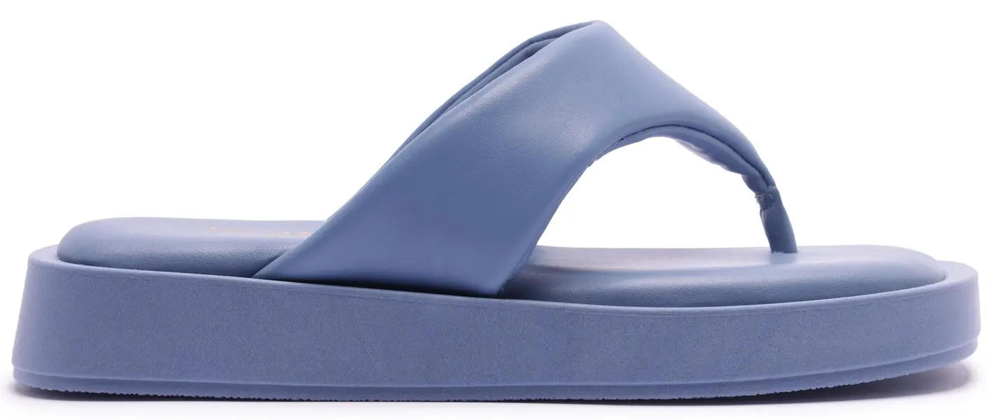 Blue Padded Flatform Thong Slipper Image