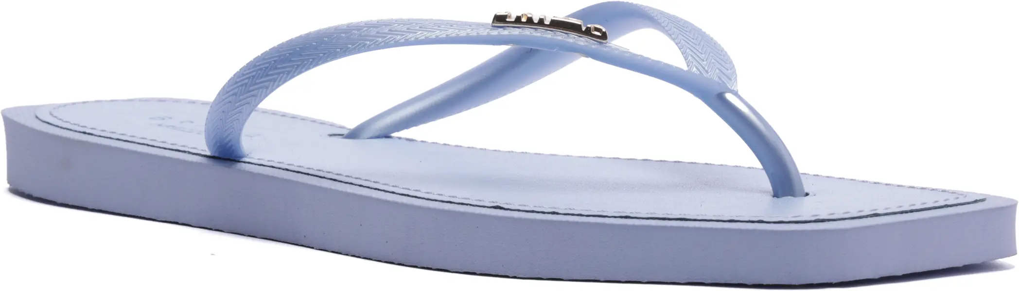 Blue Sky Sparkling Flip-Flops with Square Brizza Image