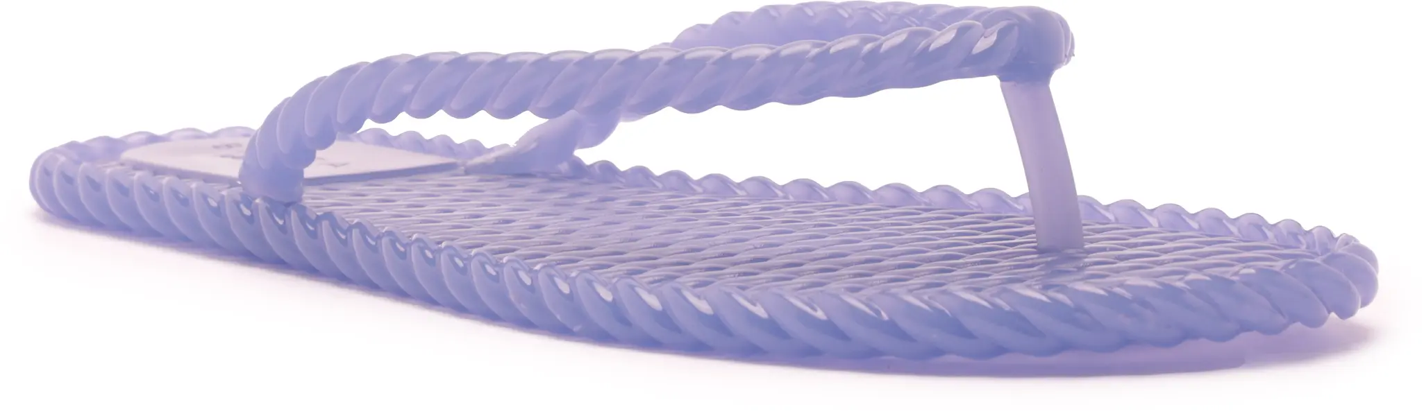 Lavender Rope-Textured Jelly Flip Flops Image