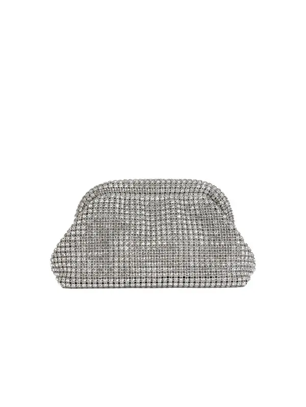 Crystal-Embellished Slouchy Clutch Bag