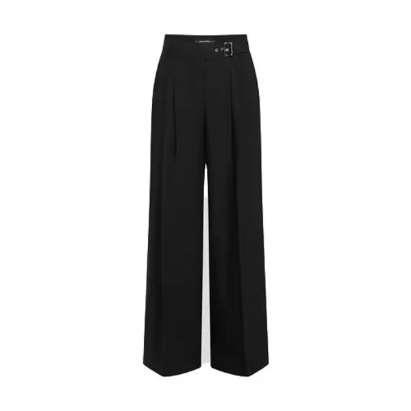 Wide Leg Trousers with Belt