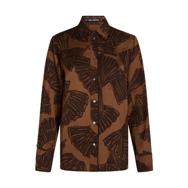 Fan Print Flowing Shirt