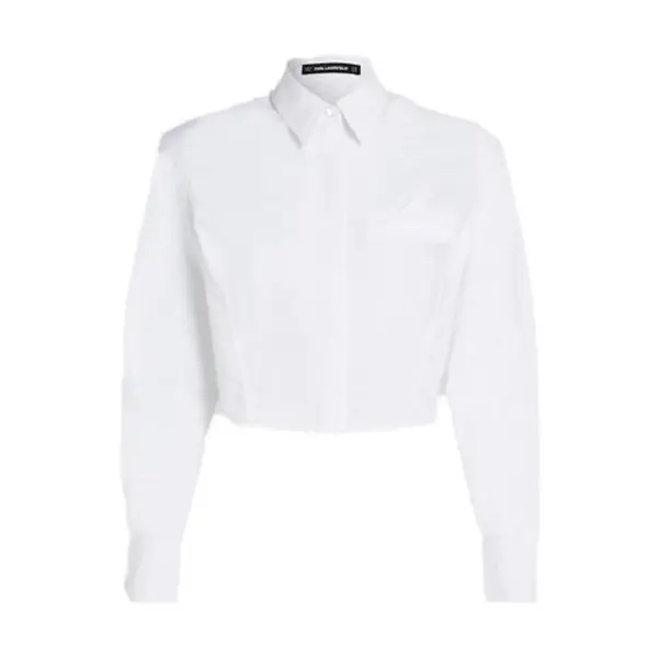 Cropped Poplin Shirt