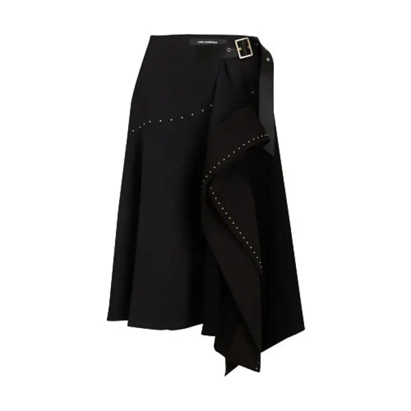 Mini Stud Detail Fluid Skirt