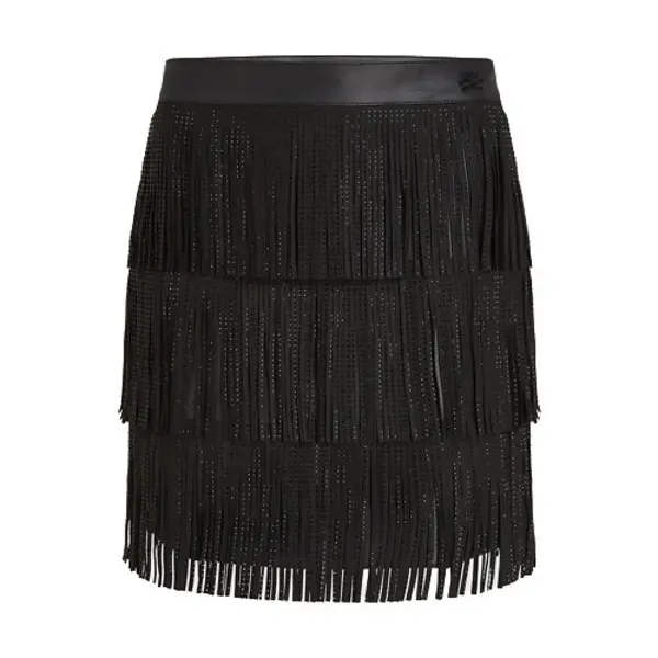 Fringed Mini Skirt