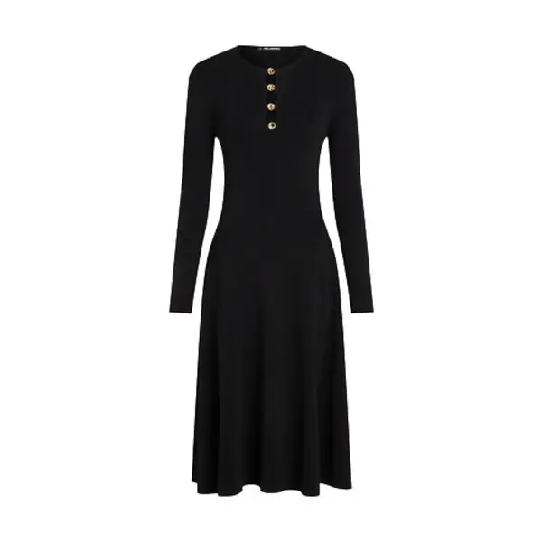 Fitted Knit Long Dress