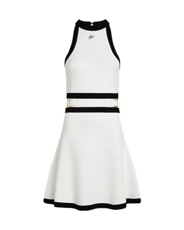 Sleeveless Belted Knit Dress