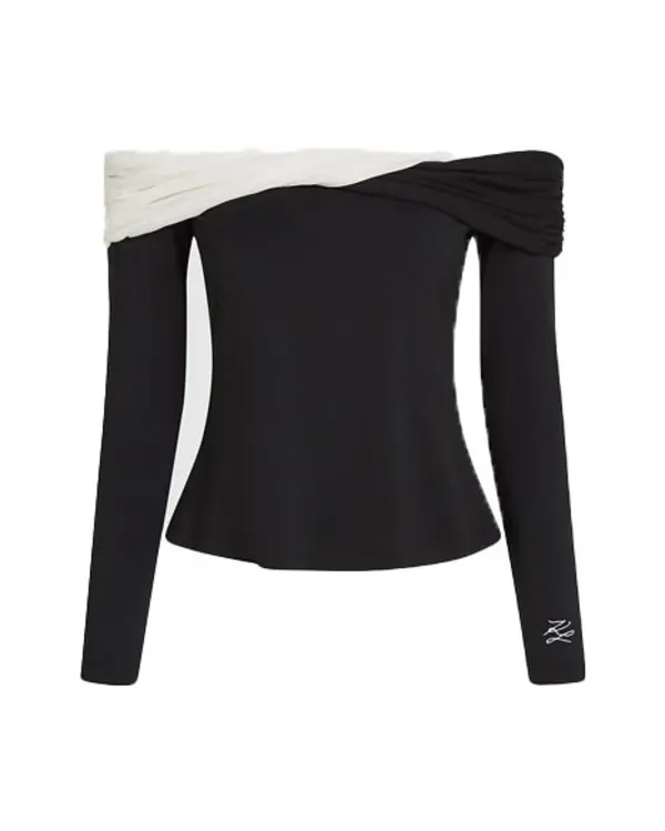 Off-Shoulder Long Sleeves Top