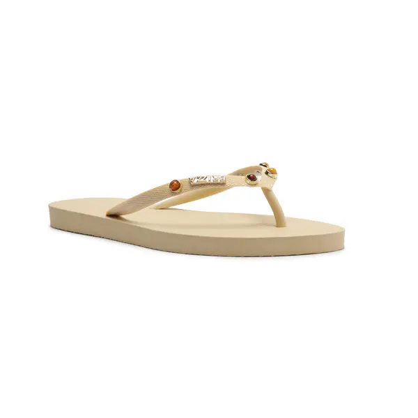 White Essential Flip-Flops with Rhinestones Image