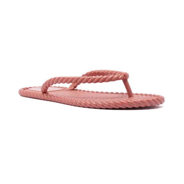 Coral Rope-Textured Jelly Flip Flops Image