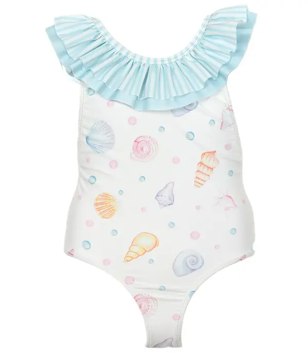 Kids Cayo Coco Seashells One Piece Swimsuit